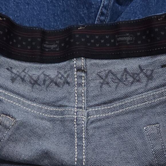 Wrangler Jeans Mens 36x29 Blue Straight Leg Regular Fit Premium Denim Pants - Picture 8 of 13